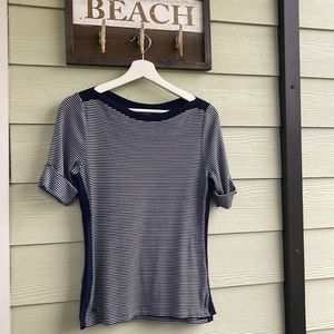 Lauren Ralph Lauren Striped Boat Top Medium Nautical